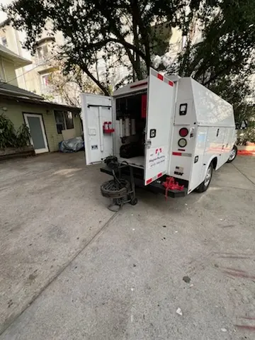 Magnet Plumbing service vehicle on-site for Slab Leak Repair in Lehman Acres